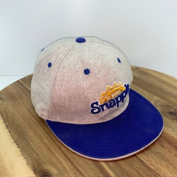 Snapple Blue Gray Wool 43% Snapback Adjustable Hat OSFM - Picture 7 of 11